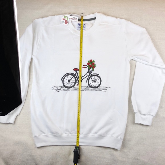 NWT Bicycle Geranium Basket Sweatshirt Ladies Sz S - Picture 6 of 8